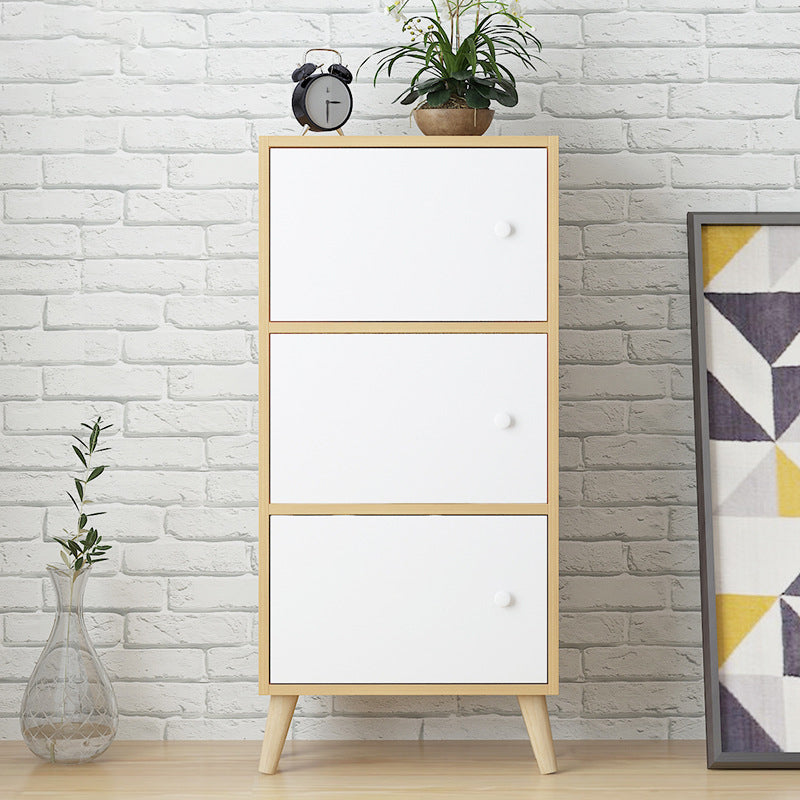 Estantería de madera artificial estándar moderna de 9 "de ancho estantería de espalda cerrada