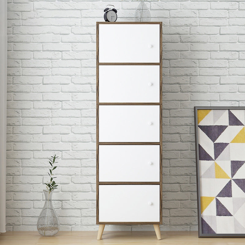 Estantería de madera artificial estándar moderna de 9 "de ancho estantería de espalda cerrada