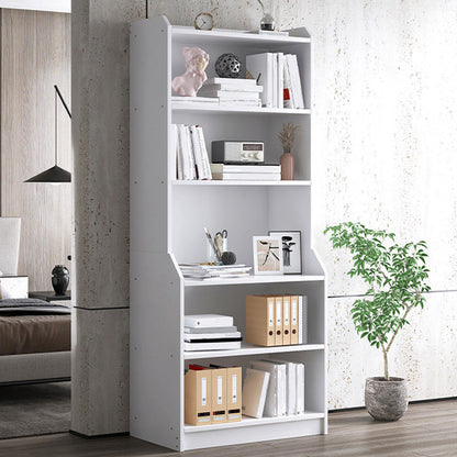 Contemporary Style Standard Bookshelf 11.8-Inch Wide Engineered Wood Bookcase for Home