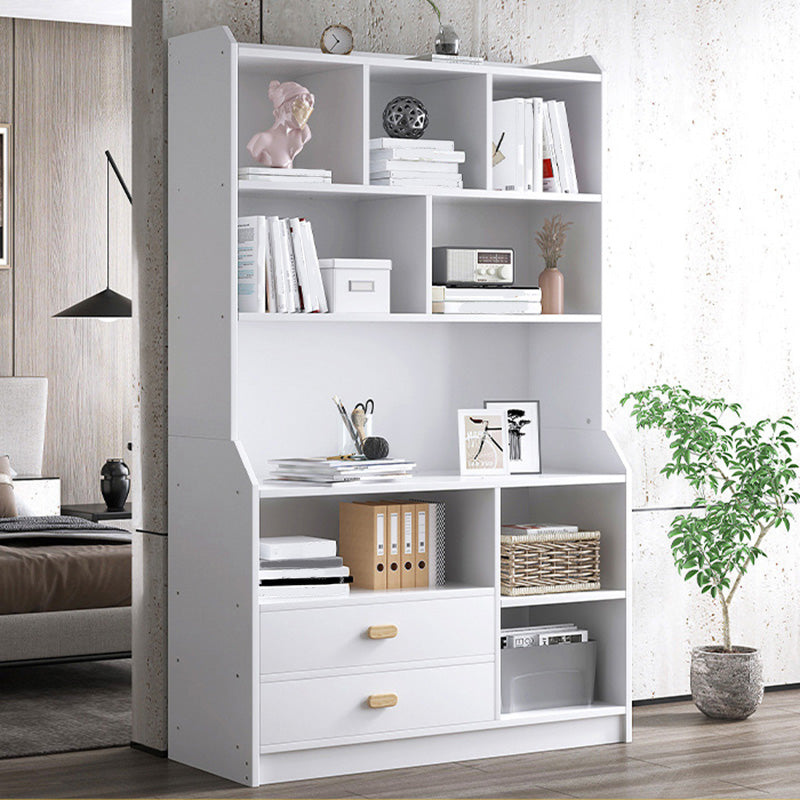 Contemporary Style Standard Bookshelf 11.8-Inch Wide Engineered Wood Bookcase for Home