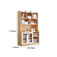 Contemporary Style Standard Bookshelf 11.8-Inch Wide Engineered Wood Bookcase for Home