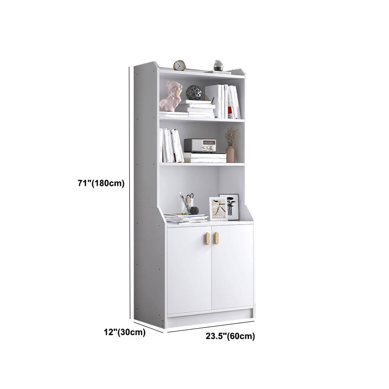 Contemporary Style Standard Bookshelf 11.8-Inch Wide Engineered Wood Bookcase for Home