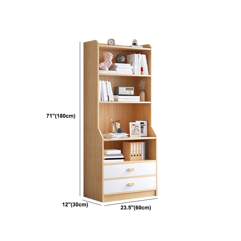 Contemporary Style Standard Bookshelf 11.8-Inch Wide Engineered Wood Bookcase for Home