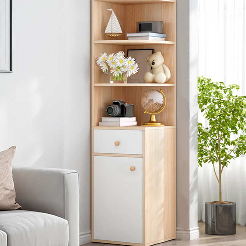 Closed Back Multi Layer Bookshelf Engineered Wood Modern Shelf Bookcase for Living Room