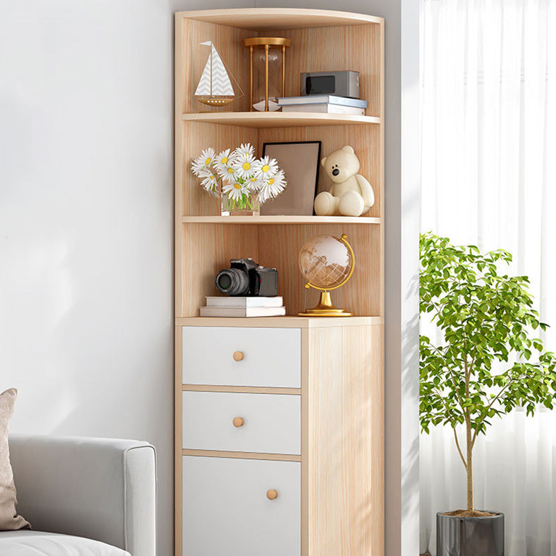 Closed Back Multi Layer Bookshelf Engineered Wood Modern Shelf Bookcase for Living Room