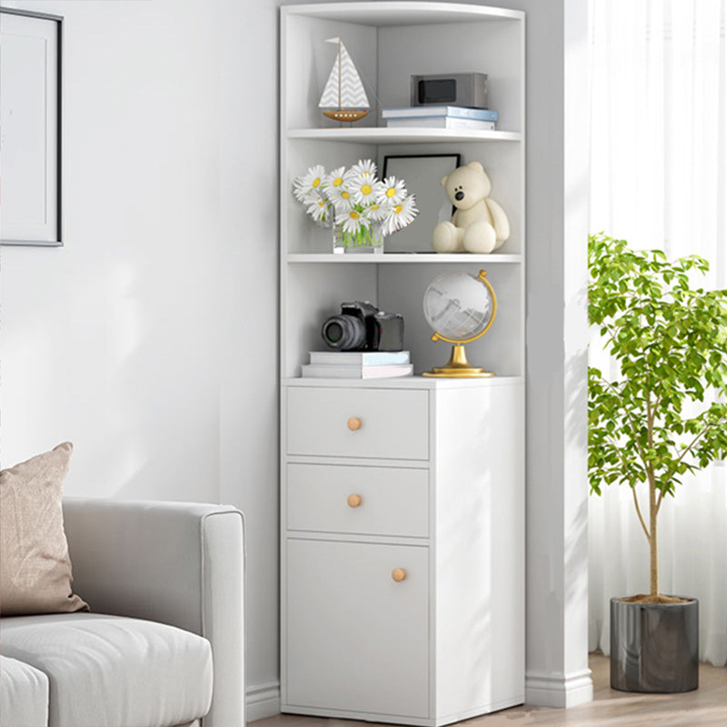 Closed Back Multi Layer Bookshelf Engineered Wood Modern Shelf Bookcase for Living Room