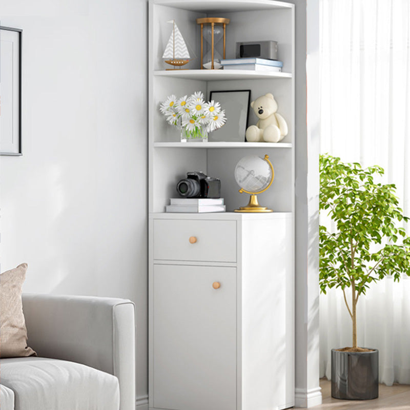 Closed Back Multi Layer Bookshelf Engineered Wood Modern Shelf Bookcase for Living Room