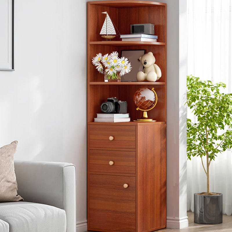 Closed Back Multi Layer Bookshelf Engineered Wood Modern Shelf Bookcase for Living Room