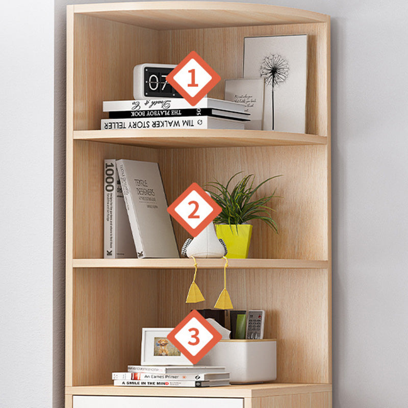 Closed Back Multi Layer Bookshelf Engineered Wood Modern Shelf Bookcase for Living Room