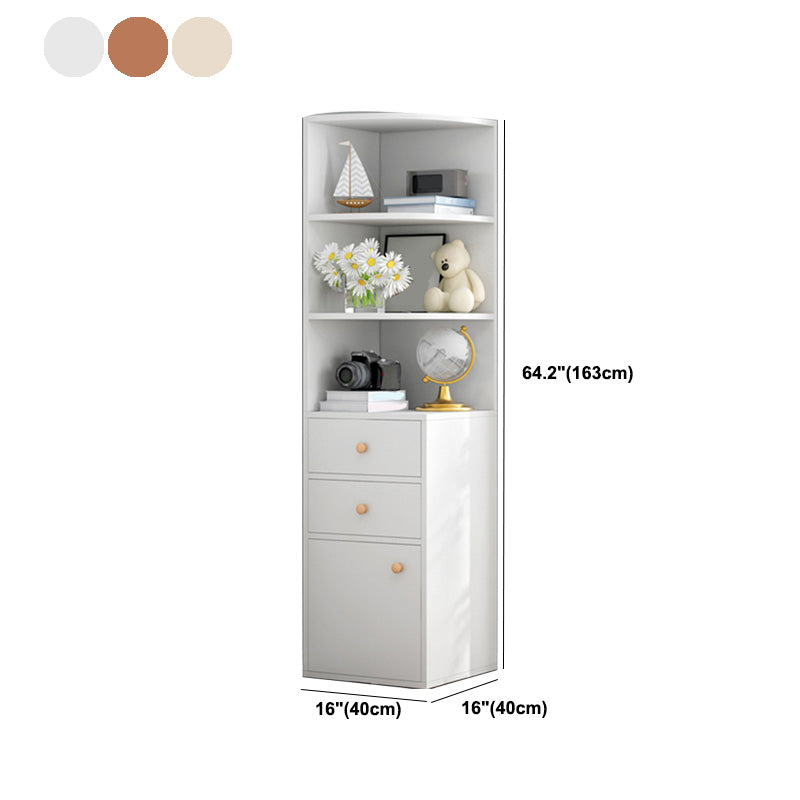 Closed Back Multi Layer Bookshelf Engineered Wood Modern Shelf Bookcase for Living Room