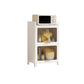 Closed Bookshelf Modern Metal Bookshelf Home Living Room Bookcase with Doors 23.6"L x 13.8"W x 36.8"H Clearhalo 'Bookcases' 'furn' 'furn_bookcases' 'Furniture' 'Office Furniture' 5610536