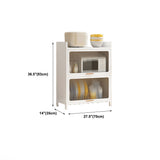 Closed Bookshelf Modern Metal Bookshelf Home Living Room Bookcase with Doors Clearhalo 'Bookcases' 'furn' 'furn_bookcases' 'Furniture' 'Office Furniture' 5610547