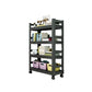 Open Bookshelf Modern Metal Home Study Living Room Removable Bookcase