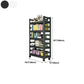 Open Bookshelf Modern Metal Home Study Living Room Removable Bookcase