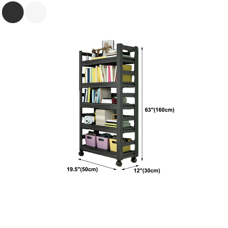 Open Bookshelf Modern Metal Home Study Living Room Removable Bookcase
