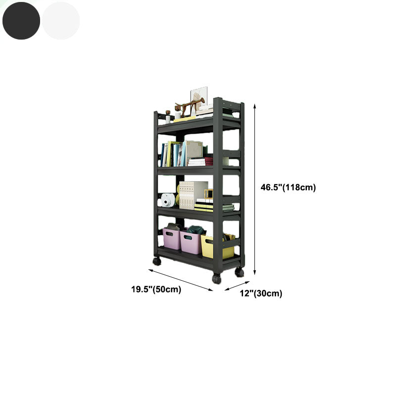 Open Bookshelf Modern Metal Home Study Living Room Removable Bookcase