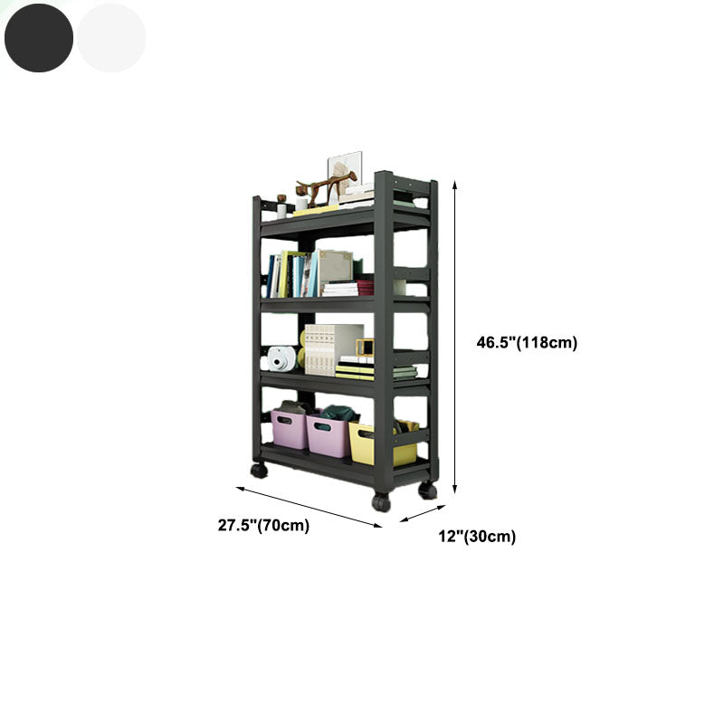 Open Bookshelf Modern Metal Home Study Living Room Removable Bookcase