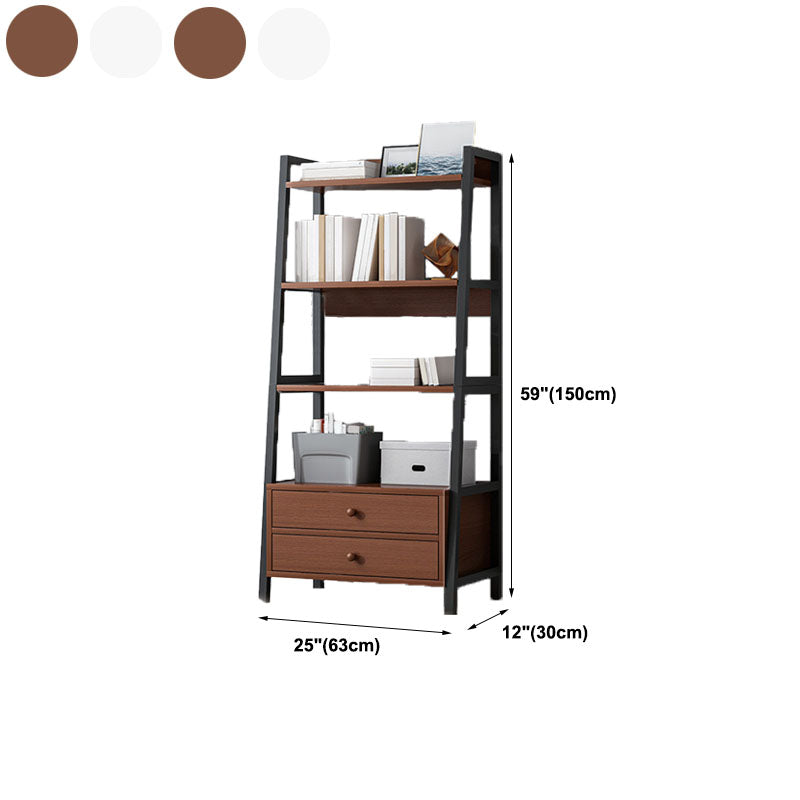 Scandinavisch gefabriceerde houten boekenkast 12-inch brede ladderboekplank