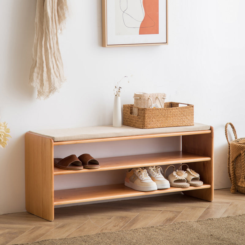 Modern Solid Color Bench with Storage Brown Rectangle Bench with Legs Clearhalo 'Benches' 'Chairs & Seating' 'furn' 'furn_benches' 'Furniture' 'Living Room Furniture' 5610858