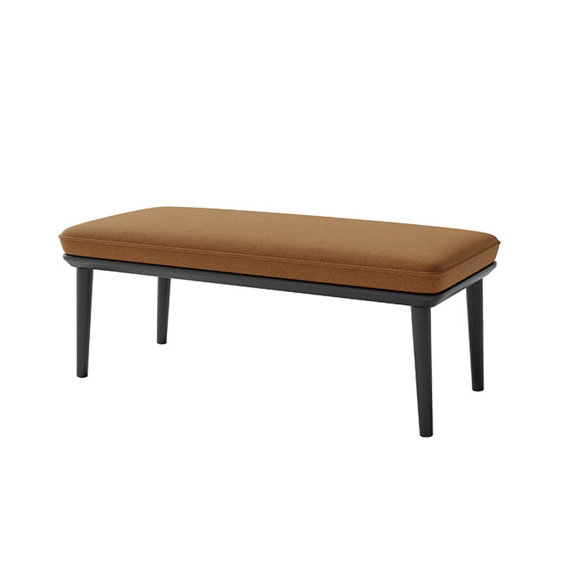 Modern Bench Wood Entryway Bench with Cushioned 39.37" L x 17.71" W x 14.96" H Brown Clearhalo 'Benches' 'Chairs & Seating' 'furn' 'furn_benches' 'Furniture' 'Living Room Furniture' 5610884