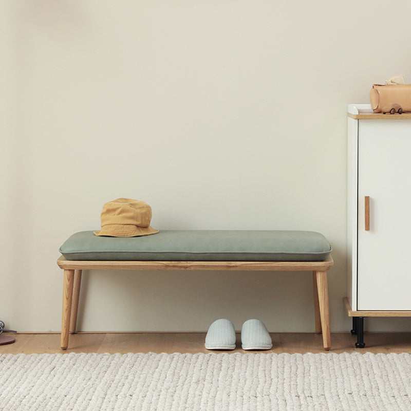 Modern Bench Wood Entryway Bench with Cushioned 39.37" L x 17.71" W x 14.96" H Clearhalo 'Benches' 'Chairs & Seating' 'furn' 'furn_benches' 'Furniture' 'Living Room Furniture' 5610885