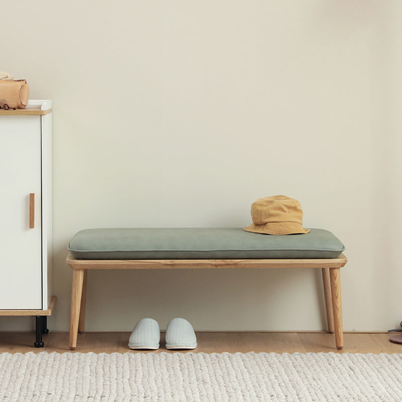 Modern Bench Wood Entryway Bench with Cushioned 39.37" L x 17.71" W x 14.96" H Clearhalo 'Benches' 'Chairs & Seating' 'furn' 'furn_benches' 'Furniture' 'Living Room Furniture' 5610889