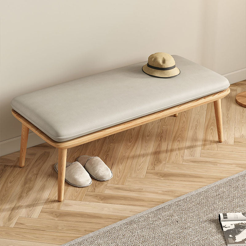 Modern Bench, Upholstery Included Dining Bench with Woog Legs Clearhalo 'Benches' 'Chairs & Seating' 'furn' 'furn_benches' 'Furniture' 'Living Room Furniture' 5610901