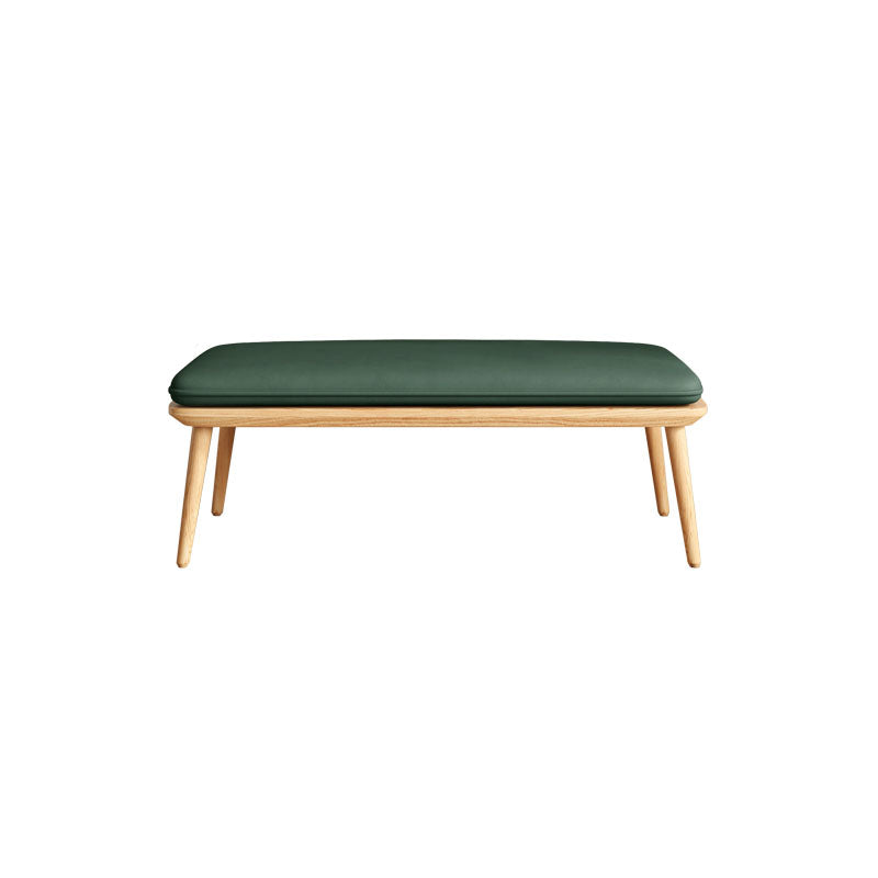 Modern Bench, Upholstery Included Dining Bench with Woog Legs 39"L x 15"W x 15"H Green Clearhalo 'Benches' 'Chairs & Seating' 'furn' 'furn_benches' 'Furniture' 'Living Room Furniture' 5610902