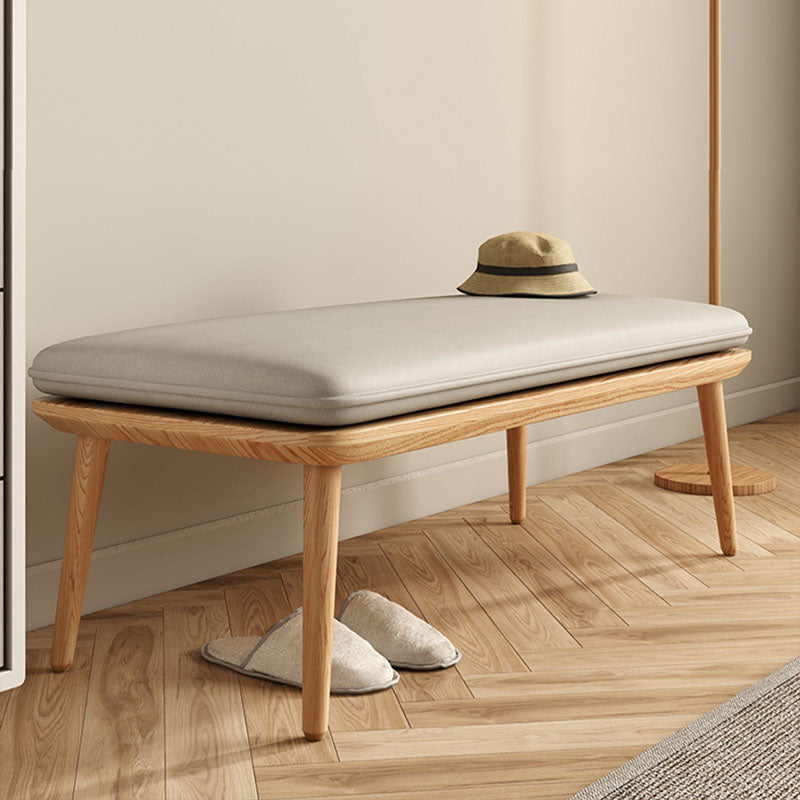 Modern Bench, Upholstery Included Dining Bench with Woog Legs Clearhalo 'Benches' 'Chairs & Seating' 'furn' 'furn_benches' 'Furniture' 'Living Room Furniture' 5610903