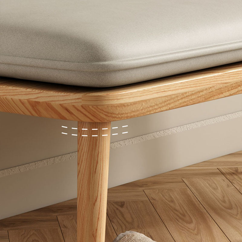 Modern Bench, Upholstery Included Dining Bench with Woog Legs Clearhalo 'Benches' 'Chairs & Seating' 'furn' 'furn_benches' 'Furniture' 'Living Room Furniture' 5610911