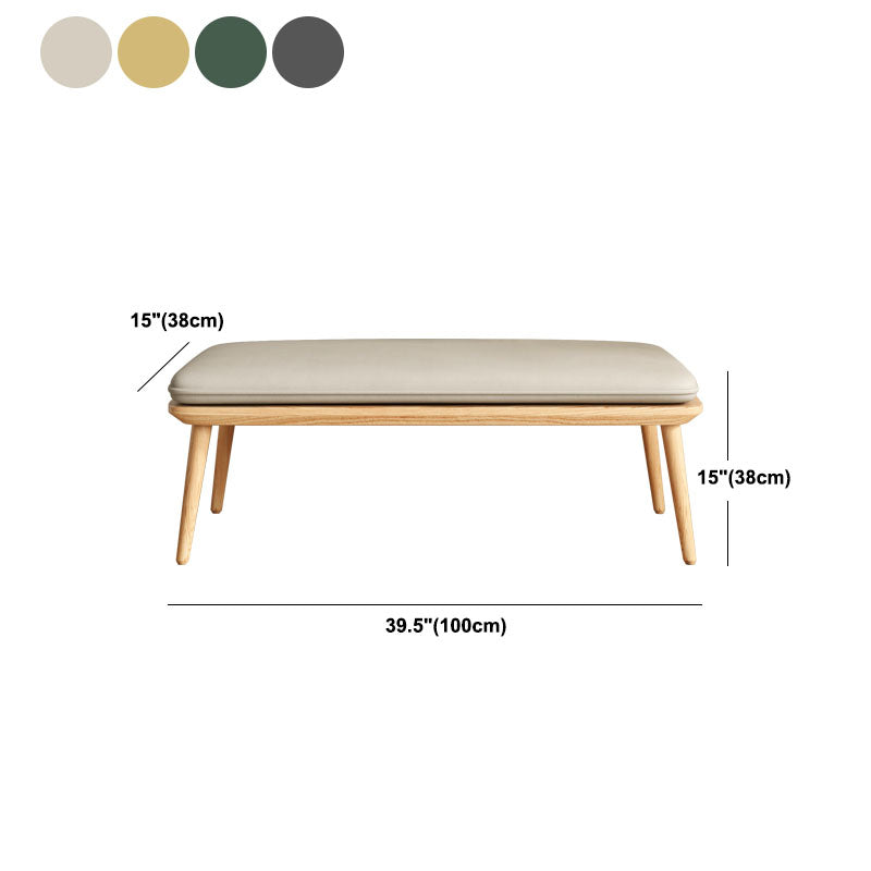 Modern Bench, Upholstery Included Dining Bench with Woog Legs Clearhalo 'Benches' 'Chairs & Seating' 'furn' 'furn_benches' 'Furniture' 'Living Room Furniture' 5610913