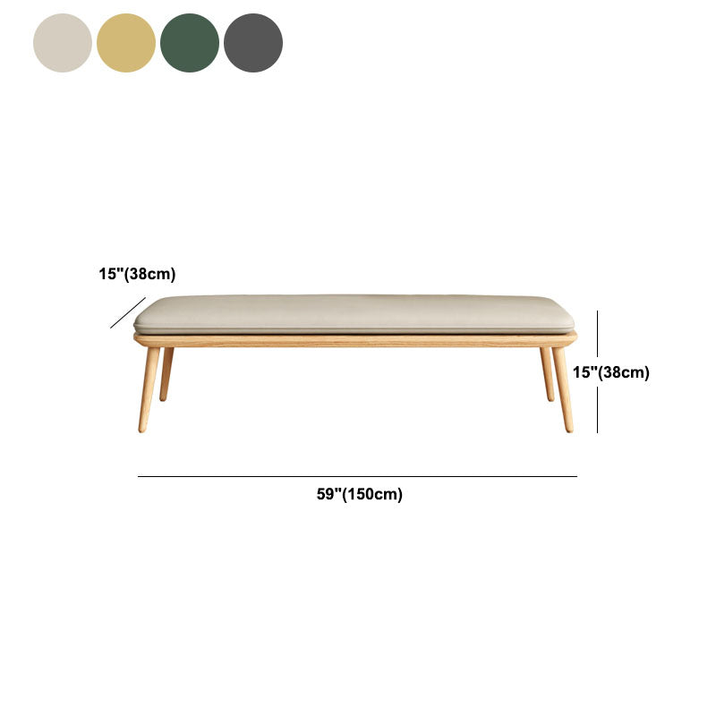 Modern Bench, Upholstery Included Dining Bench with Woog Legs Clearhalo 'Benches' 'Chairs & Seating' 'furn' 'furn_benches' 'Furniture' 'Living Room Furniture' 5610914