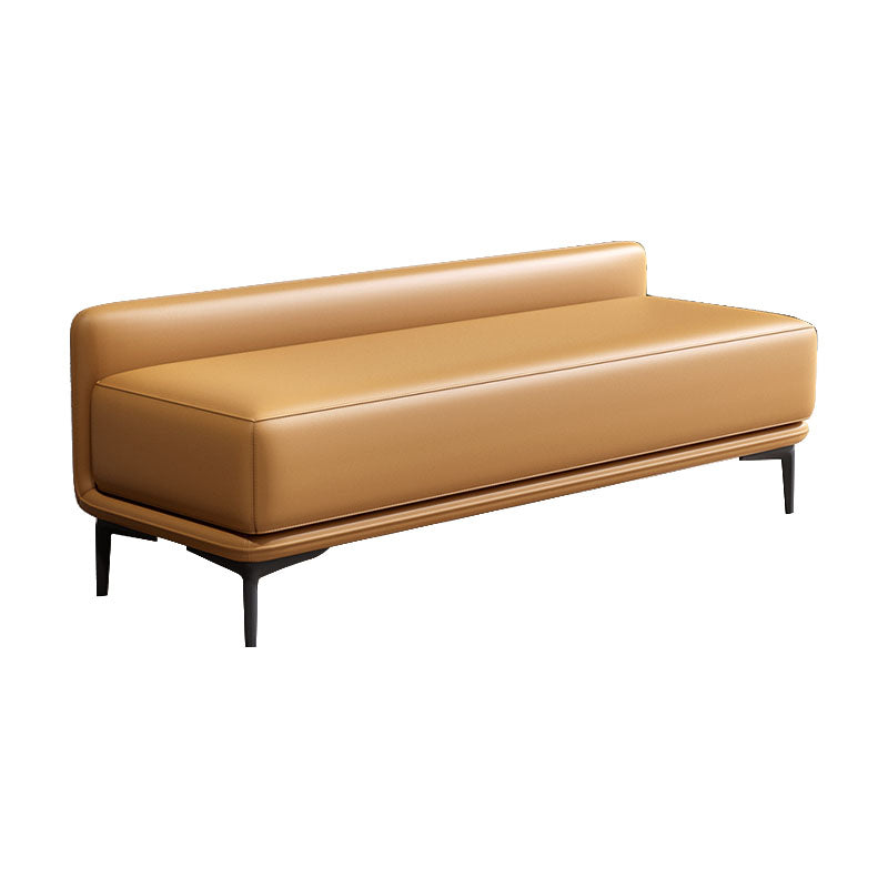 Modern Upholstered Bench, 20"H Bedroom Bench with Metal Legs Clearhalo 'Benches' 'Chairs & Seating' 'furn' 'furn_benches' 'Furniture' 'Living Room Furniture' 5610919