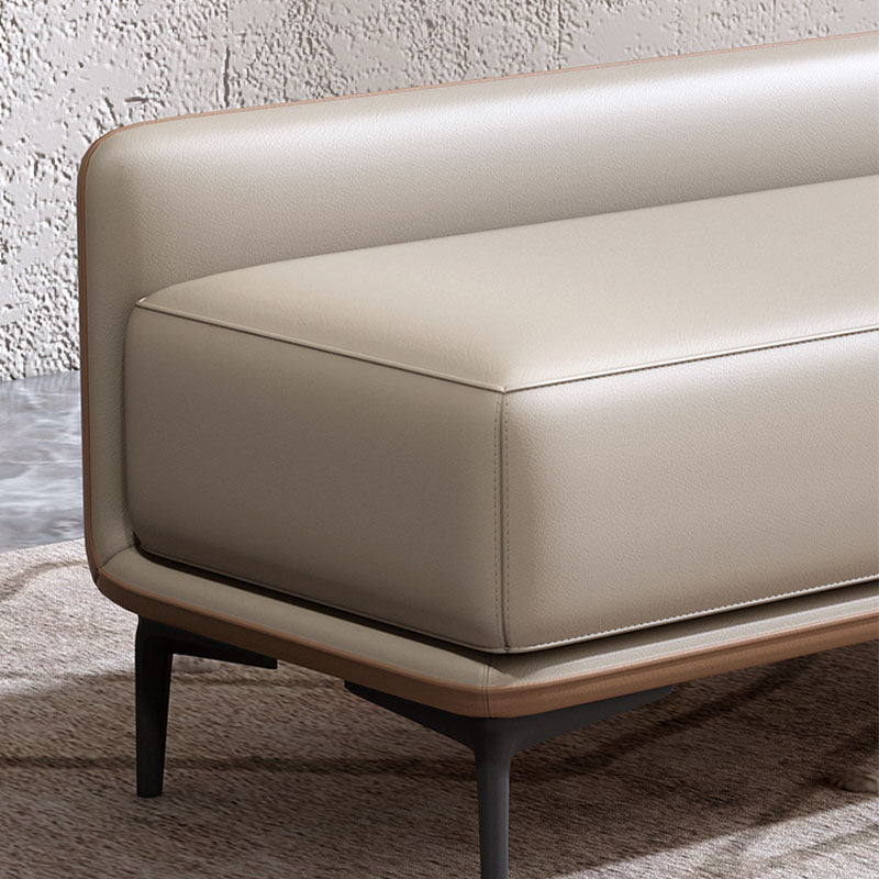 Modern Upholstered Bench, 20"H Bedroom Bench with Metal Legs Clearhalo 'Benches' 'Chairs & Seating' 'furn' 'furn_benches' 'Furniture' 'Living Room Furniture' 5610921