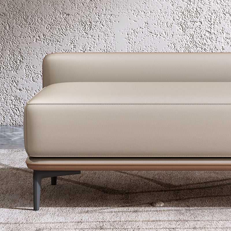 Modern Upholstered Bench, 20"H Bedroom Bench with Metal Legs Clearhalo 'Benches' 'Chairs & Seating' 'furn' 'furn_benches' 'Furniture' 'Living Room Furniture' 5610922