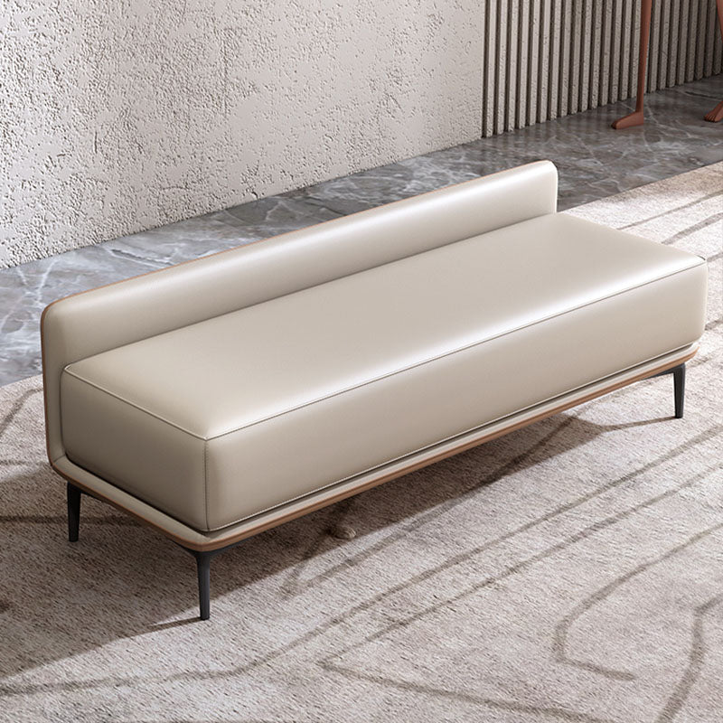 Modern Upholstered Bench, 20"H Bedroom Bench with Metal Legs Clearhalo 'Benches' 'Chairs & Seating' 'furn' 'furn_benches' 'Furniture' 'Living Room Furniture' 5610925