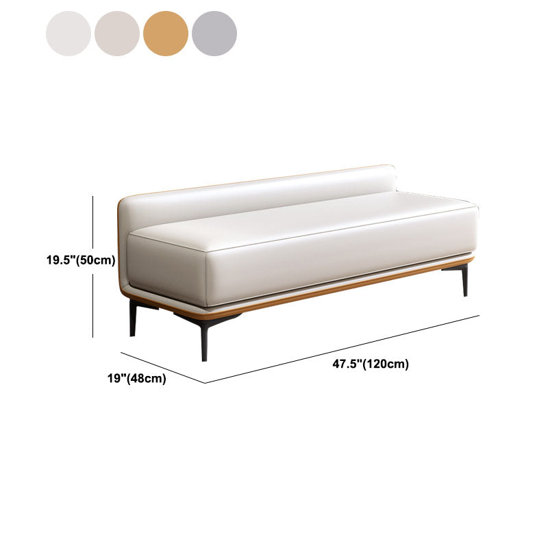 Modern Upholstered Bench, 20"H Bedroom Bench with Metal Legs Clearhalo 'Benches' 'Chairs & Seating' 'furn' 'furn_benches' 'Furniture' 'Living Room Furniture' 5610926