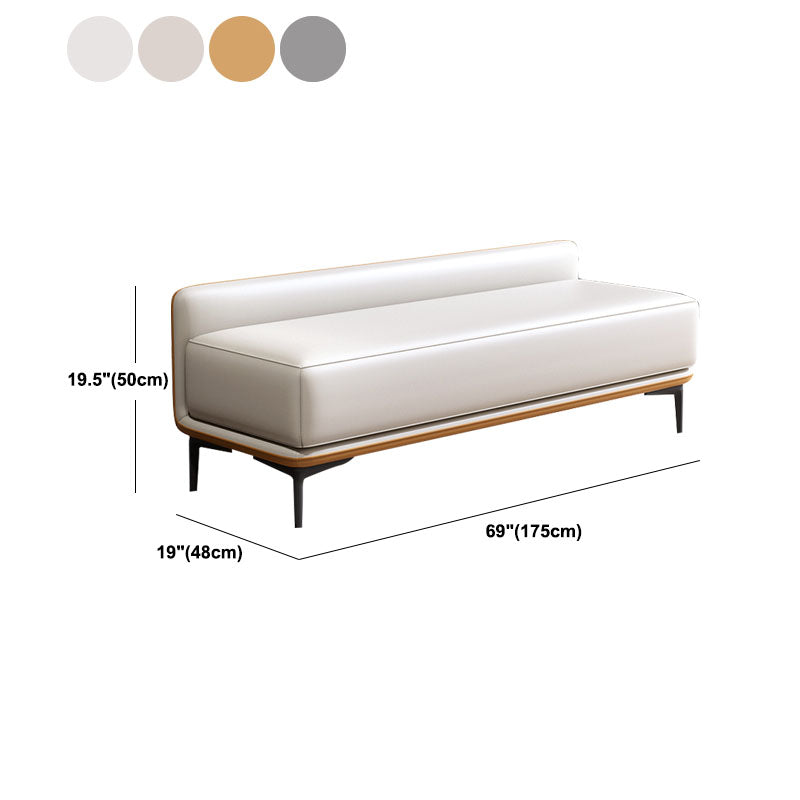Modern Upholstered Bench, 20"H Bedroom Bench with Metal Legs Clearhalo 'Benches' 'Chairs & Seating' 'furn' 'furn_benches' 'Furniture' 'Living Room Furniture' 5610927