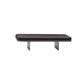 Modern Upholstered Bench, 16"H Bedroom Bench with Metal Legs Dark Brown Clearhalo 'Benches' 'Chairs & Seating' 'furn' 'furn_benches' 'Furniture' 'Living Room Furniture' 5610929