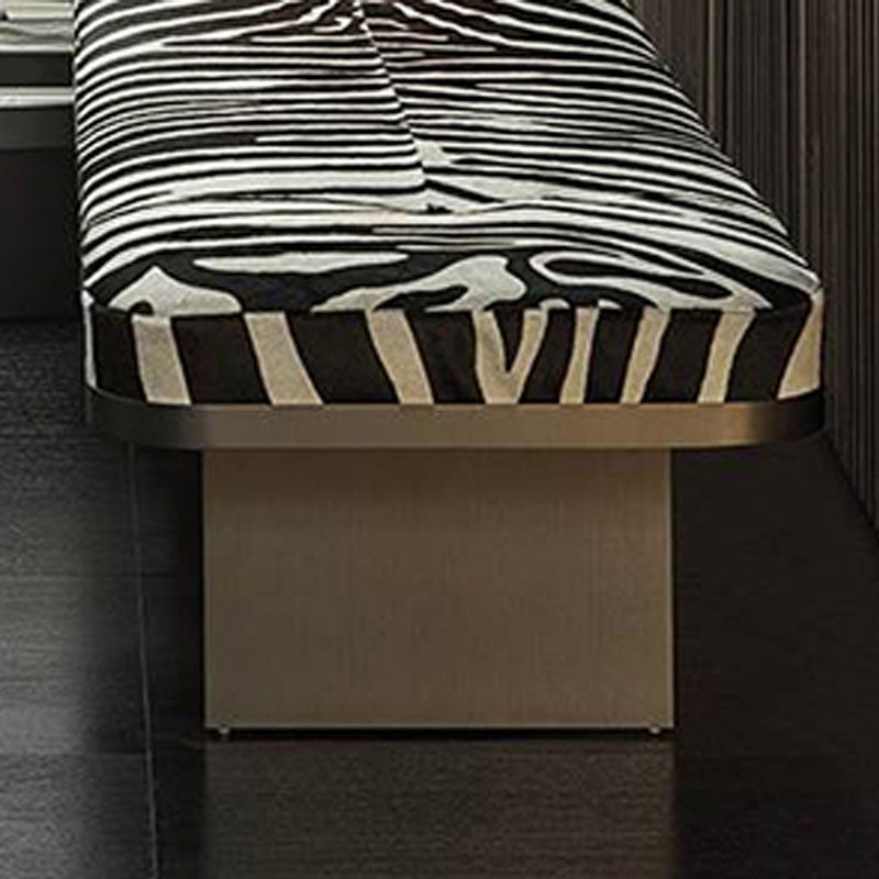 Modern Upholstered Bench, 16"H Bedroom Bench with Metal Legs Clearhalo 'Benches' 'Chairs & Seating' 'furn' 'furn_benches' 'Furniture' 'Living Room Furniture' 5610936