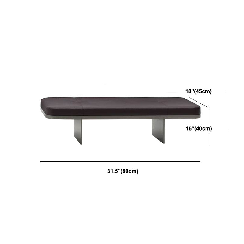 Modern Upholstered Bench, 16"H Bedroom Bench with Metal Legs Clearhalo 'Benches' 'Chairs & Seating' 'furn' 'furn_benches' 'Furniture' 'Living Room Furniture' 5610942