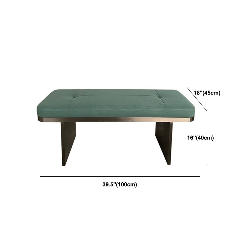 Modern Upholstered Bench, 16"H Bedroom Bench with Metal Legs Clearhalo 'Benches' 'Chairs & Seating' 'furn' 'furn_benches' 'Furniture' 'Living Room Furniture' 5610944