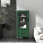 Contemporary Wooden Accent Cabinet with Glass Door and 2 Drawers 12"L x 49"W x 20"H Green Clearhalo 'Cabinets & Chests' 'cabinets_chests' 'furn' 'furn_cabinets_chests' 'Furniture' 'Living Room Furniture' 5611030