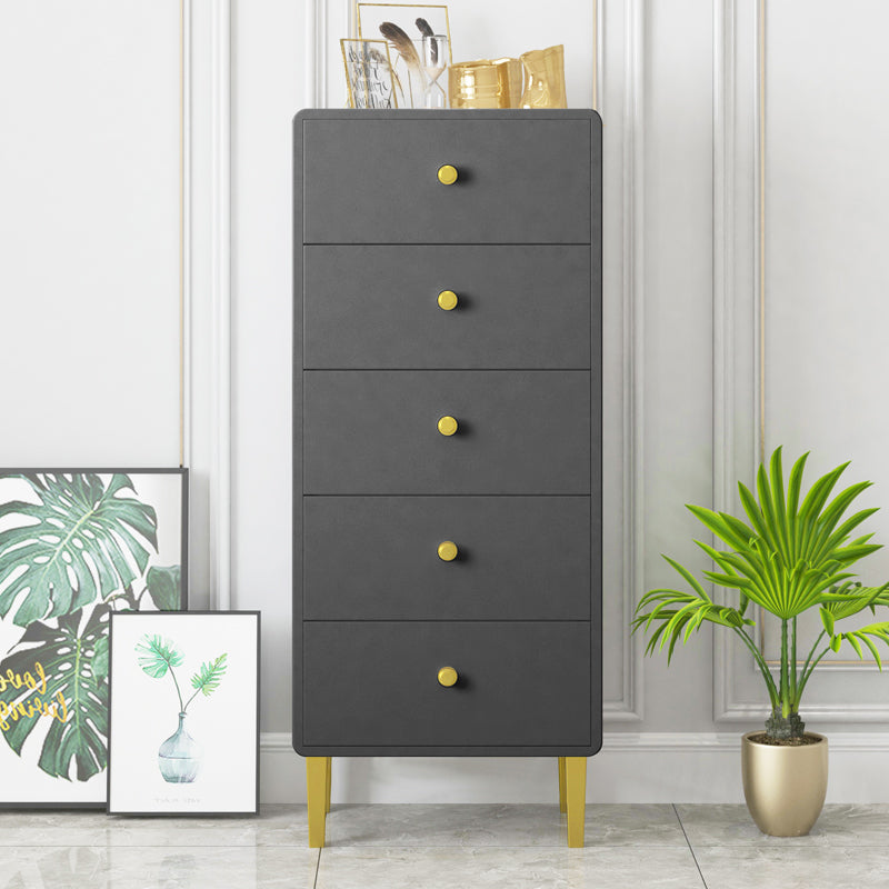Vertical Wood Top Chest with Metal Legs Chest with Drawers for Bedroom Grey Clearhalo 'Bedroom Furniture' 'Dressers & Chests' 'dressers_chests' 'furn' 'furn_dressers_chests' 'Furniture' 5611253