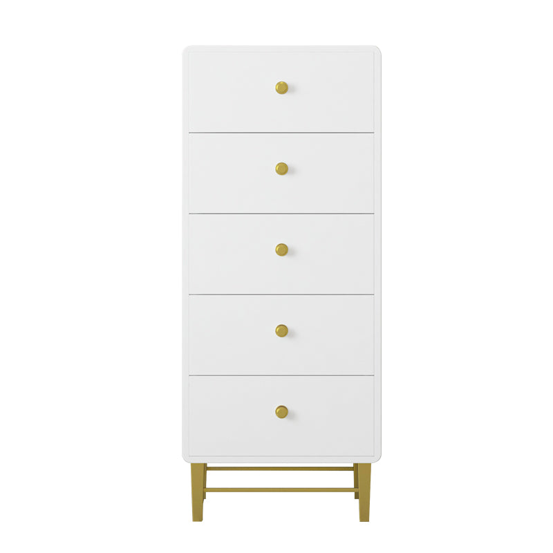 Vertical Wood Top Chest with Metal Legs Chest with Drawers for Bedroom White Clearhalo 'Bedroom Furniture' 'Dressers & Chests' 'dressers_chests' 'furn' 'furn_dressers_chests' 'Furniture' 5611255