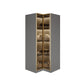 Glass and Wood Wardrobe Armoire Contemporary Wardrobe Closet 37.0"L x 37.0"W x 78.7"H Armoires & Wardrobes Clearhalo 'Armoires & Wardrobes' 'armoires_wardrobes' 'Bedroom Furniture' 'furn' 'furn_armoires_wardrobes' 'Furniture' 5611291