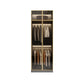 Glass and Wood Wardrobe Armoire Contemporary Wardrobe Closet 31"L x 22"W x 79"H Armories & Top Cabinet Clearhalo 'Armoires & Wardrobes' 'armoires_wardrobes' 'Bedroom Furniture' 'furn' 'furn_armoires_wardrobes' 'Furniture' 5611299