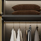 Glass and Wood Wardrobe Armoire Contemporary Wardrobe Closet Clearhalo 'Armoires & Wardrobes' 'armoires_wardrobes' 'Bedroom Furniture' 'furn' 'furn_armoires_wardrobes' 'Furniture' 5611307