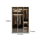 Glass and Wood Wardrobe Armoire Contemporary Wardrobe Closet Clearhalo 'Armoires & Wardrobes' 'armoires_wardrobes' 'Bedroom Furniture' 'furn' 'furn_armoires_wardrobes' 'Furniture' 5611313