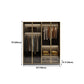 Glass and Wood Wardrobe Armoire Contemporary Wardrobe Closet Clearhalo 'Armoires & Wardrobes' 'armoires_wardrobes' 'Bedroom Furniture' 'furn' 'furn_armoires_wardrobes' 'Furniture' 5611314